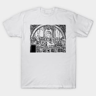 Raphael | School of Athens | Line art T-Shirt